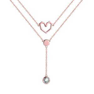 Rose Gold Heart Pendant Necklace