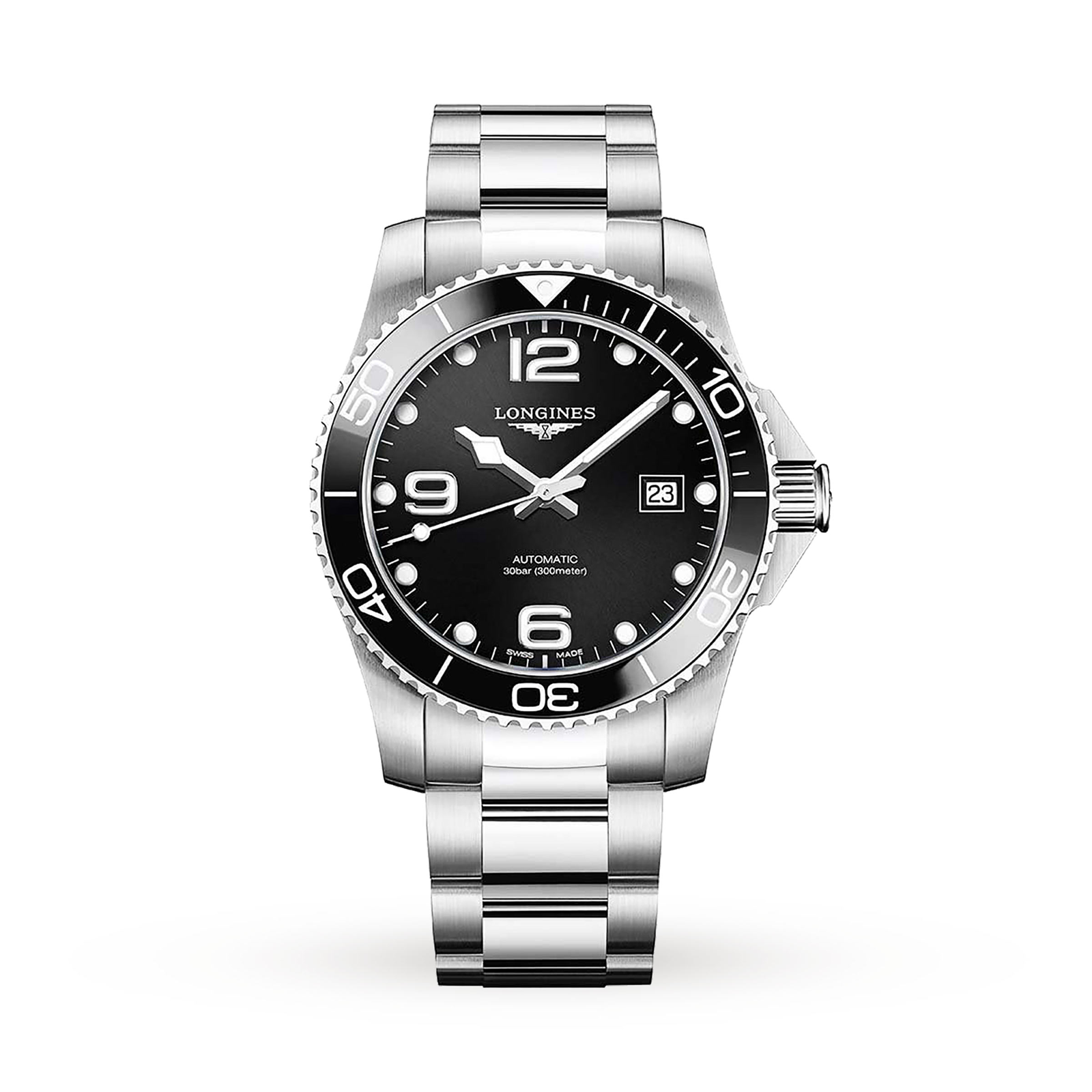 Longines HydroConquest Mens Black 41mm watch