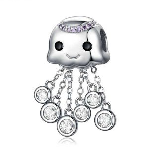 Jellyfish CZ Pendant Charm