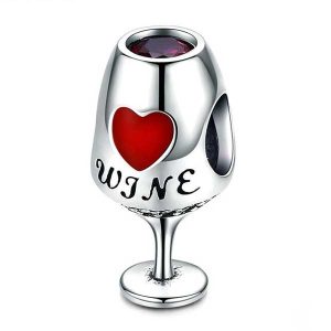 Love Wine CZ Charm