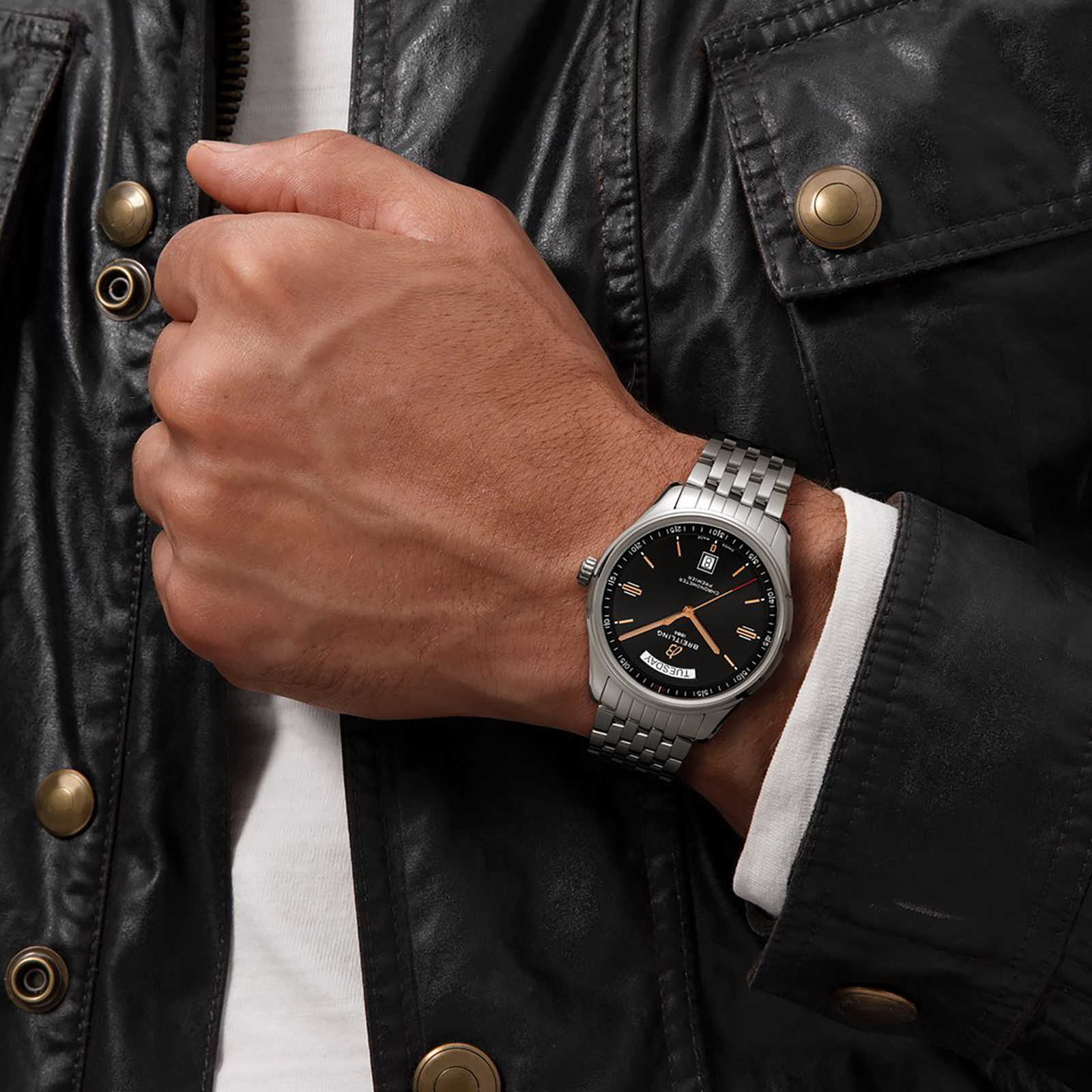 Breitling Premier Mens Black 40mm watch - Imagem 9