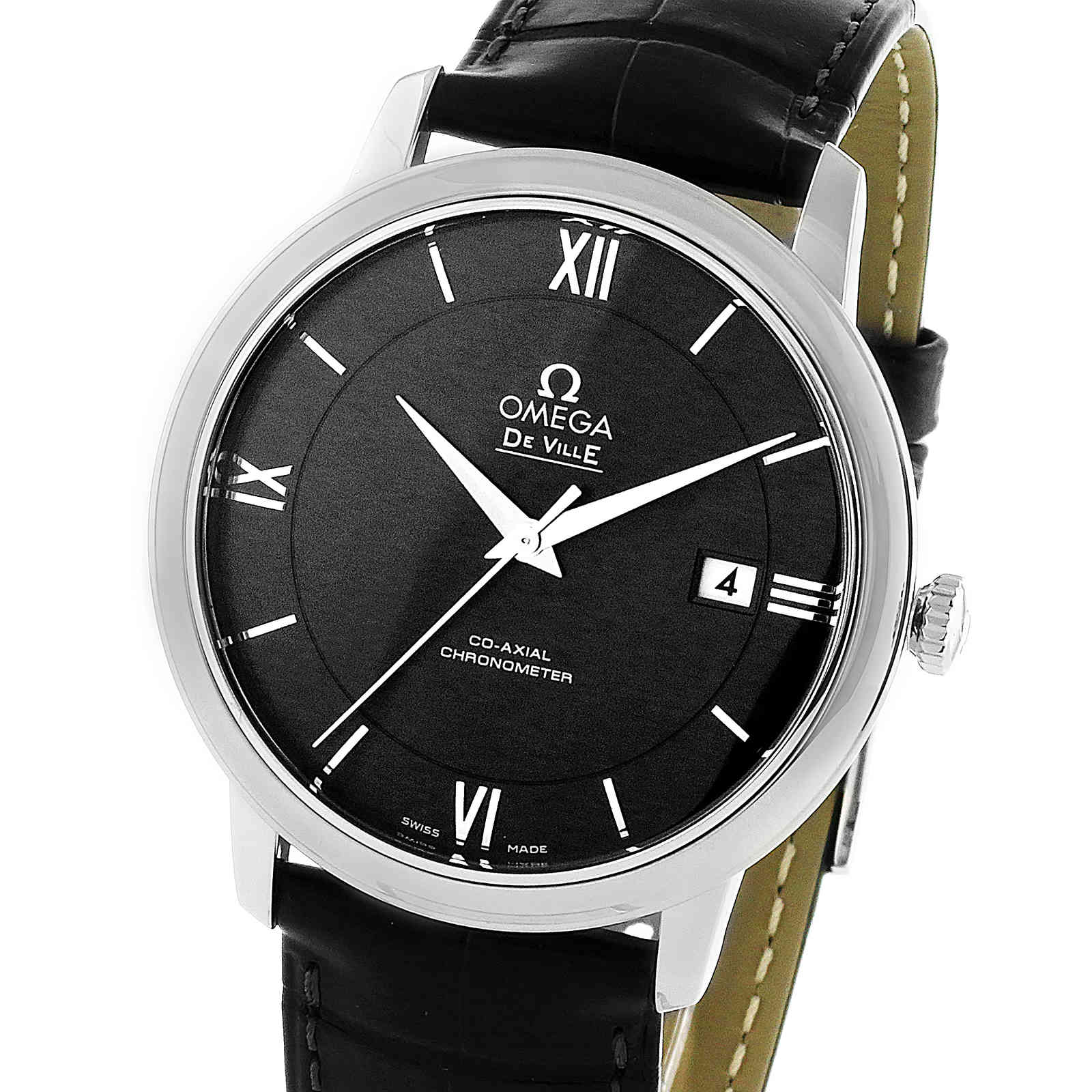 Omega De Ville Mens Black 39.5mm watch - Imagem 5