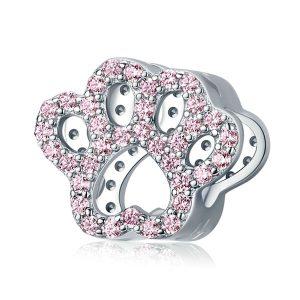Pink Paw CZ Charm