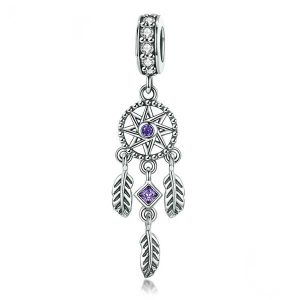 Purple Dreamcatcher Pendant Charm