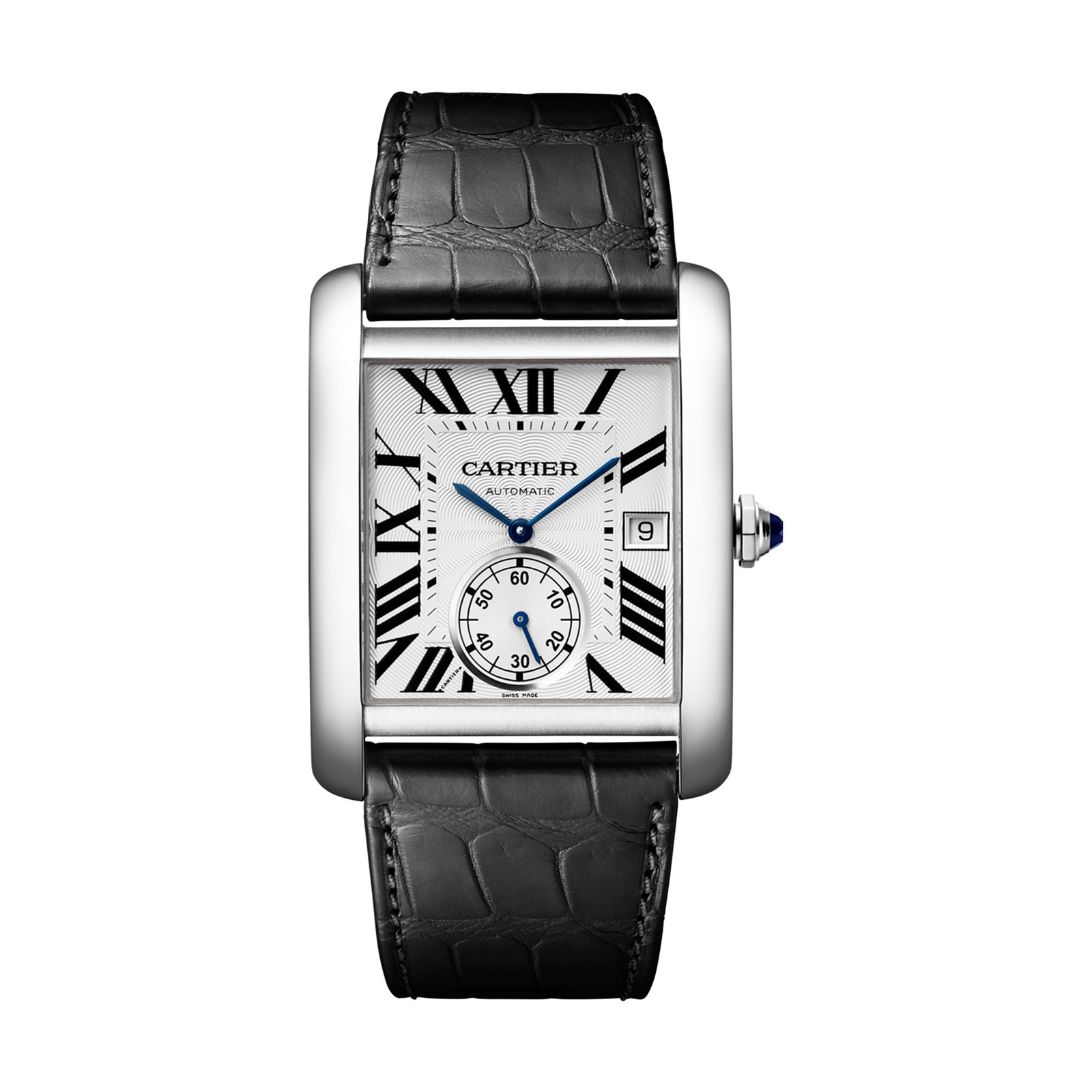 Cartier Tank MC Mens Silver 34mm watch