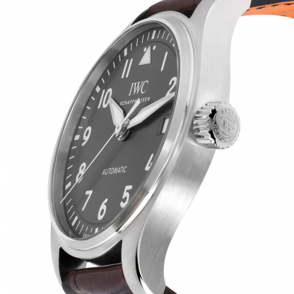 IWC Pilot Mens Silver 36mm watch - Imagem 4