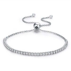 Adjustable Half Tennis Bracelet