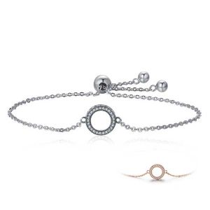 Adjustable Halo Chain Bracelet