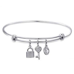 Lock and Key Adjustable Bangle