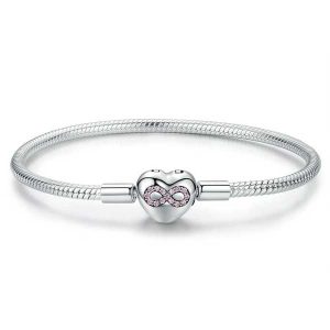 CZ Infinity Heart Bracelet
