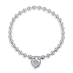 Lock Clasp Bead Links Bracelet