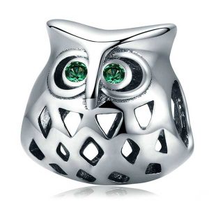 Simple Owl CZ Charm