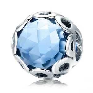 Blue Infinity Stone CZ Charm