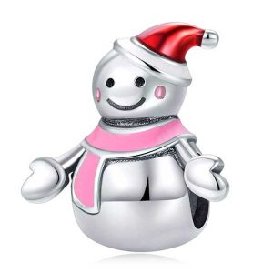 Miss Snowman Enamel Charm