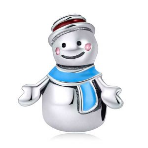 Mr Snowman Enamel Charm