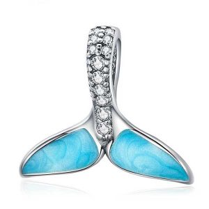 Sparkling Whale’s Tail Charm