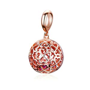 Ball of Hearts Rose Gold Pendant