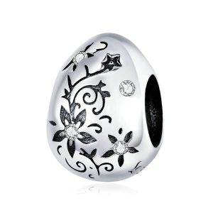 Floral Easter Egg Charm