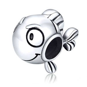 Naughty Fish Silver Charm