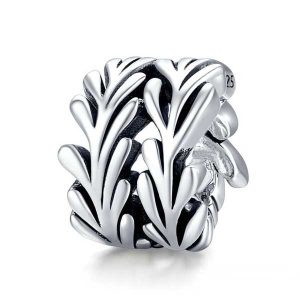 Seaweed Spiral Silver Charm