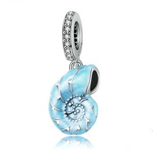 Blue Shell Pendant Charm