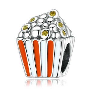 Popcorn Treat CZ Charm