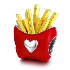 French Fries Enamel Charm