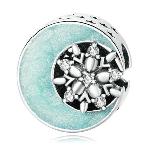 Snow and Moonlight CZ Charm