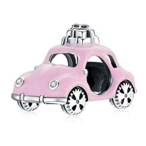 Pink Beetle Car Charm