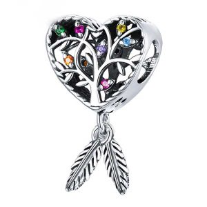 Tree of Life Heart Charm