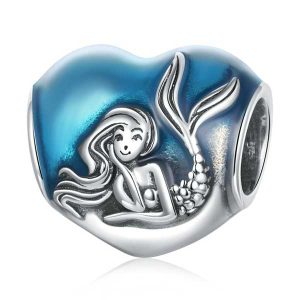 Mermaid Heart Enamel Charm