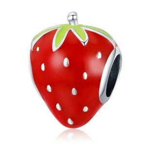 Strawberry Enamel Charm