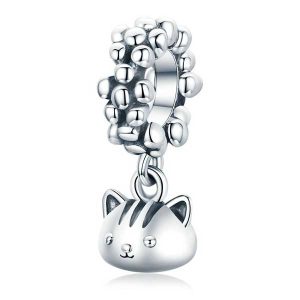 Swinging Kitty Silver Charm