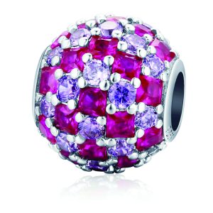 Shimmering Disco Ball CZ Charm