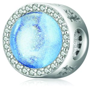 Murano Glaze Snowflake Charm