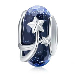 Shooting Star Enhanced Glass Charm