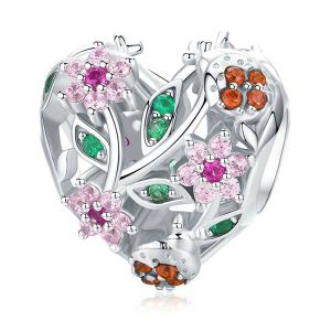 Spring Ladybugs CZ Charm