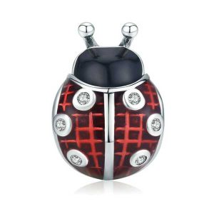 Tartan Ladybug Enamel Charm