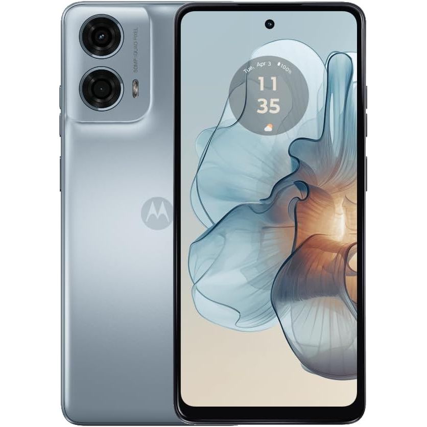 Motorola Moto G24 Power Dual SIM | 2024 | 8+256GB | GSM Unlocked Smartphone | 6.56" 90Hz IPS LCD Display | 50MP Camera | Li-Po 6000 mAh Battery | International Model | Case Included - (Glacier Blue) - Imagem 2
