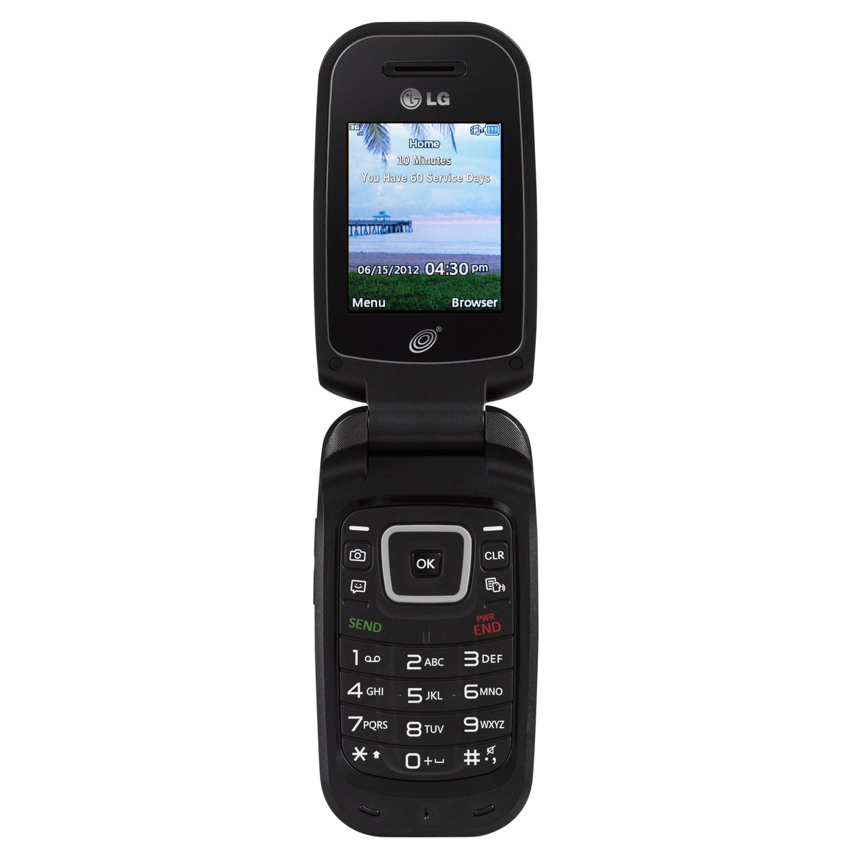 Tracfone LG 440G Flip Mobile Phone - Black - Imagem 3