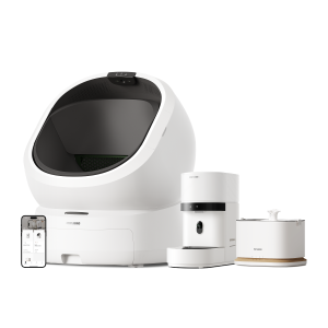 Granary 2 Vision & Luma Smart Litter Box & Dockstream 2 Smart Fountain Bundle