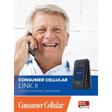 Consumer Cellular Postpaid Link Flip Phone (512MB) - Black - Imagem 5