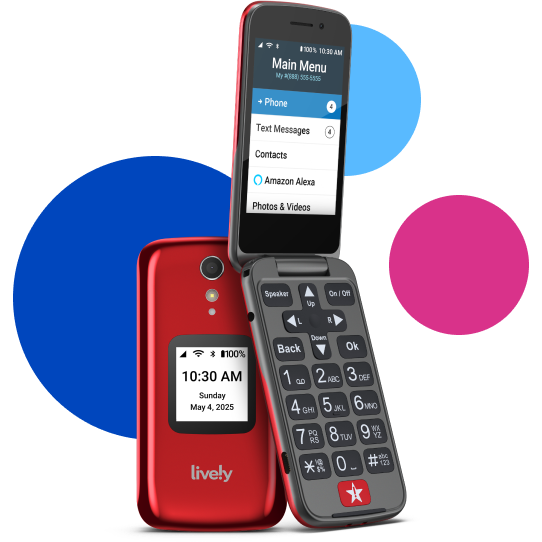 Jitterbug Flip2 Cell Phone for Seniors Red - Imagem 3