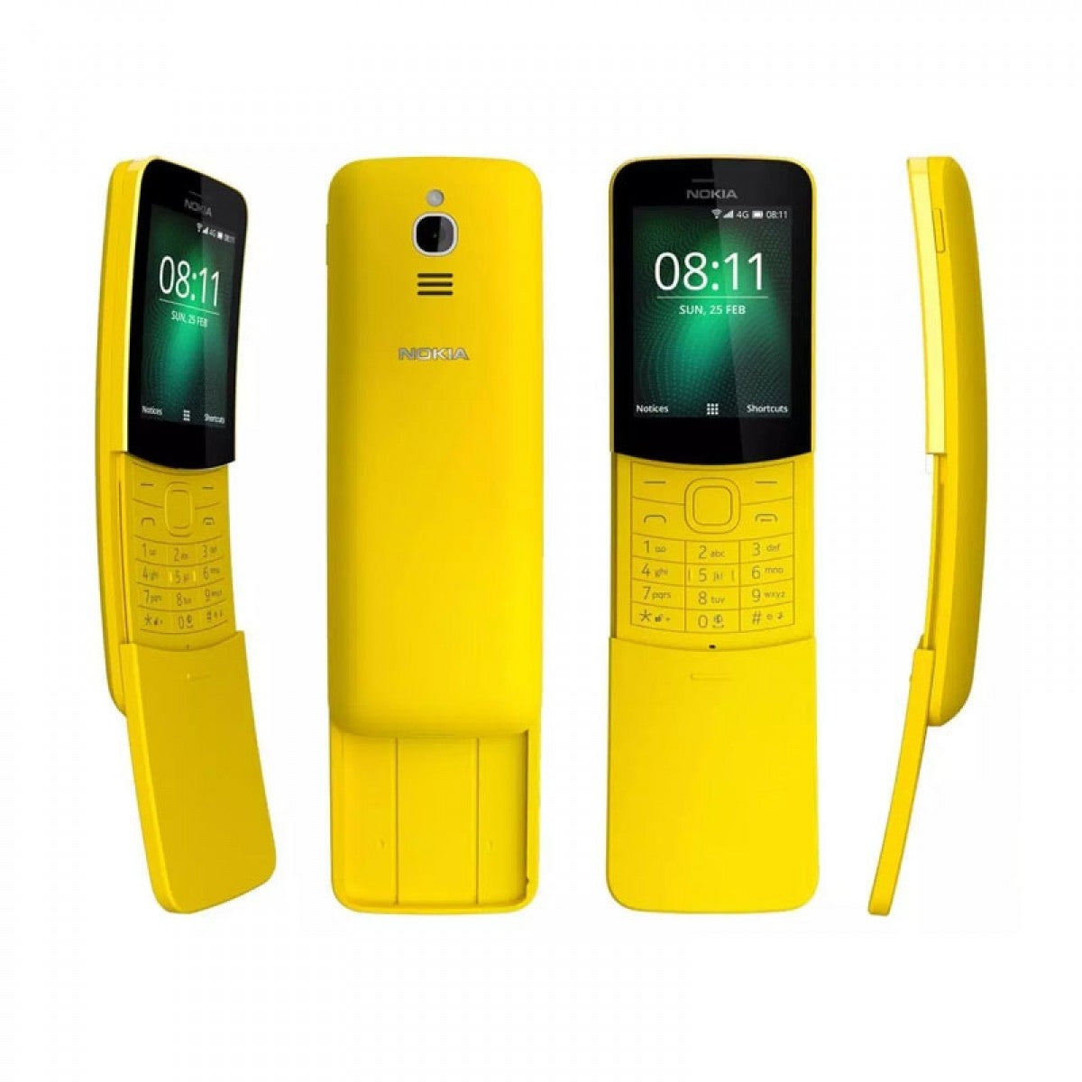 Nokia 8110 4G Duos At&t Locked KaiOS Phone - Banana Yellow - Imagem 2