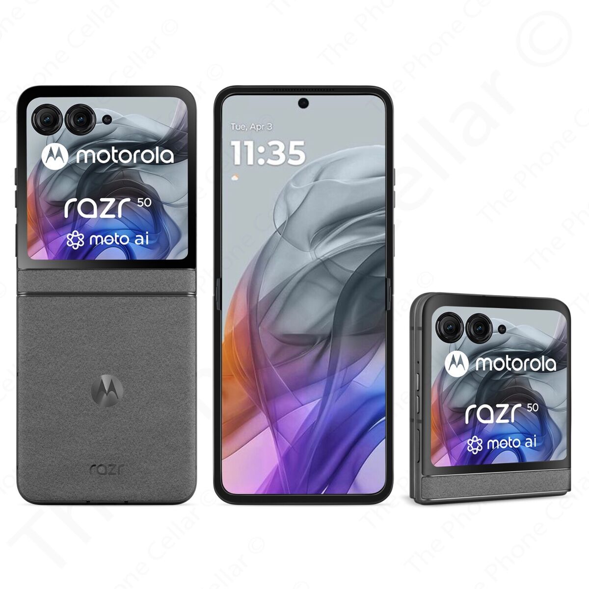 Motorola - razr 2024 256GB (Unlocked) - Koala Gray - Imagem 3