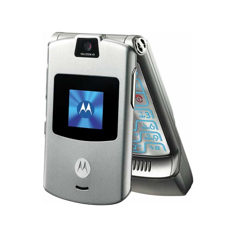 Motorola V3 RAZR No Contract Cell Phone GSM Un-locked (SILVER) - Imagem 4